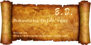 Bukovszky Dolóresz névjegykártya